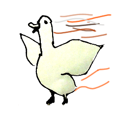アヒル口の白鳥、色つき
