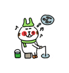 とんがり耳ねこの冬スタンプ[冬にご用心]（個別スタンプ：36）