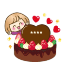 お正月♡自由に名前♪おかっぱ女子の年賀状（個別スタンプ：20）