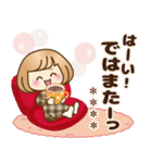 お正月♡自由に名前♪おかっぱ女子の年賀状（個別スタンプ：40）