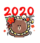 動くBROWNお年玉年賀スタンプ（個別スタンプ：5）