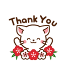 しろねこ♡2020お正月（年末年始の言葉）（個別スタンプ：36）