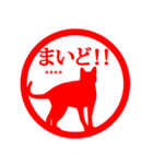 【カスタム】関西弁の猫はんこ（個別スタンプ：1）