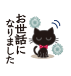 シンプルな黒ねこ×丁寧な気もち（個別スタンプ：37）