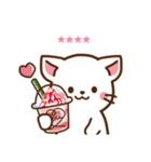 しろねこ♡思いを伝える カスタムスタンプ（個別スタンプ：3）
