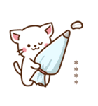 しろねこ♡思いを伝える カスタムスタンプ（個別スタンプ：12）