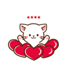 しろねこ♡思いを伝える カスタムスタンプ（個別スタンプ：14）