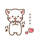 しろねこ♡思いを伝える カスタムスタンプ（個別スタンプ：17）