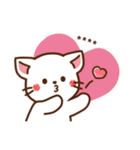 しろねこ♡思いを伝える カスタムスタンプ（個別スタンプ：19）