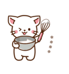 しろねこ♡思いを伝える カスタムスタンプ（個別スタンプ：34）