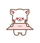しろねこ♡思いを伝える カスタムスタンプ（個別スタンプ：37）