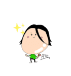 まる顔あゆちゃんの日常（個別スタンプ：1）