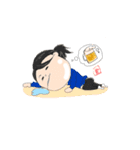 まる顔あゆちゃんの日常（個別スタンプ：2）