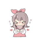 気持ちを伝えるリボンの女の子（個別スタンプ：2）