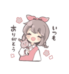 気持ちを伝えるリボンの女の子（個別スタンプ：6）