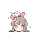 気持ちを伝えるリボンの女の子（個別スタンプ：9）