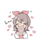 気持ちを伝えるリボンの女の子（個別スタンプ：10）