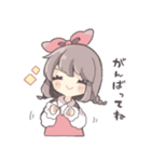 気持ちを伝えるリボンの女の子（個別スタンプ：22）