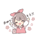 気持ちを伝えるリボンの女の子（個別スタンプ：25）