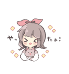 気持ちを伝えるリボンの女の子（個別スタンプ：33）