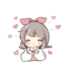 気持ちを伝えるリボンの女の子（個別スタンプ：35）