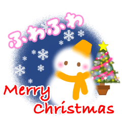 [LINEスタンプ] ふわふわ雪だるまさんのほのぼの冬スタンプ