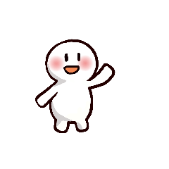 シンプルで白くて丸い人 Lineスタンプ Yamiboy