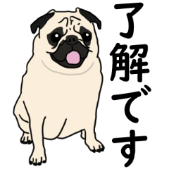 [LINEスタンプ] シンプル×パグ
