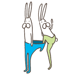 [LINEスタンプ] うさぎタイツの感謝