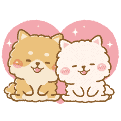 [LINEスタンプ] 動く♡ハートいっぱい♡もふ犬