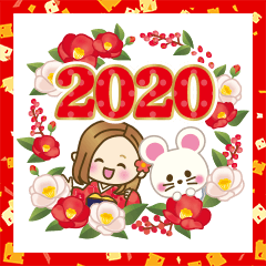 [LINEスタンプ] 2020年大人女子の日常【お正月〜春】