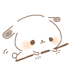 [LINEスタンプ] たれ耳うさぎのもるちゃん