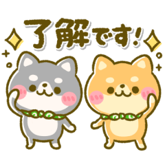 [LINEスタンプ] 豆柴日和♡黒柴mix