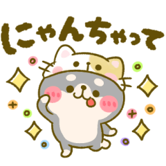 [LINEスタンプ] 豆柴日和〜くろまめ♡だじゃれ〜