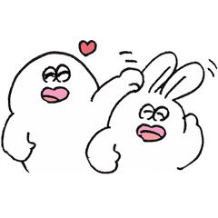[LINEスタンプ] 大丈夫なきもちになる うさみみもっちり
