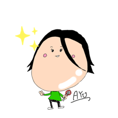 [LINEスタンプ] まる顔あゆちゃんの日常