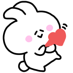 [LINEスタンプ] ゆるうさ♡スタンプ文字無し(1)