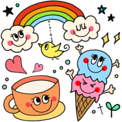 [LINEスタンプ] 大人かわいい♥ビビッドスタンプ