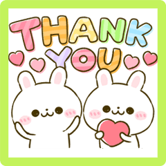 [LINEスタンプ] あいさついっぱい♡うさぎのほいっぷ